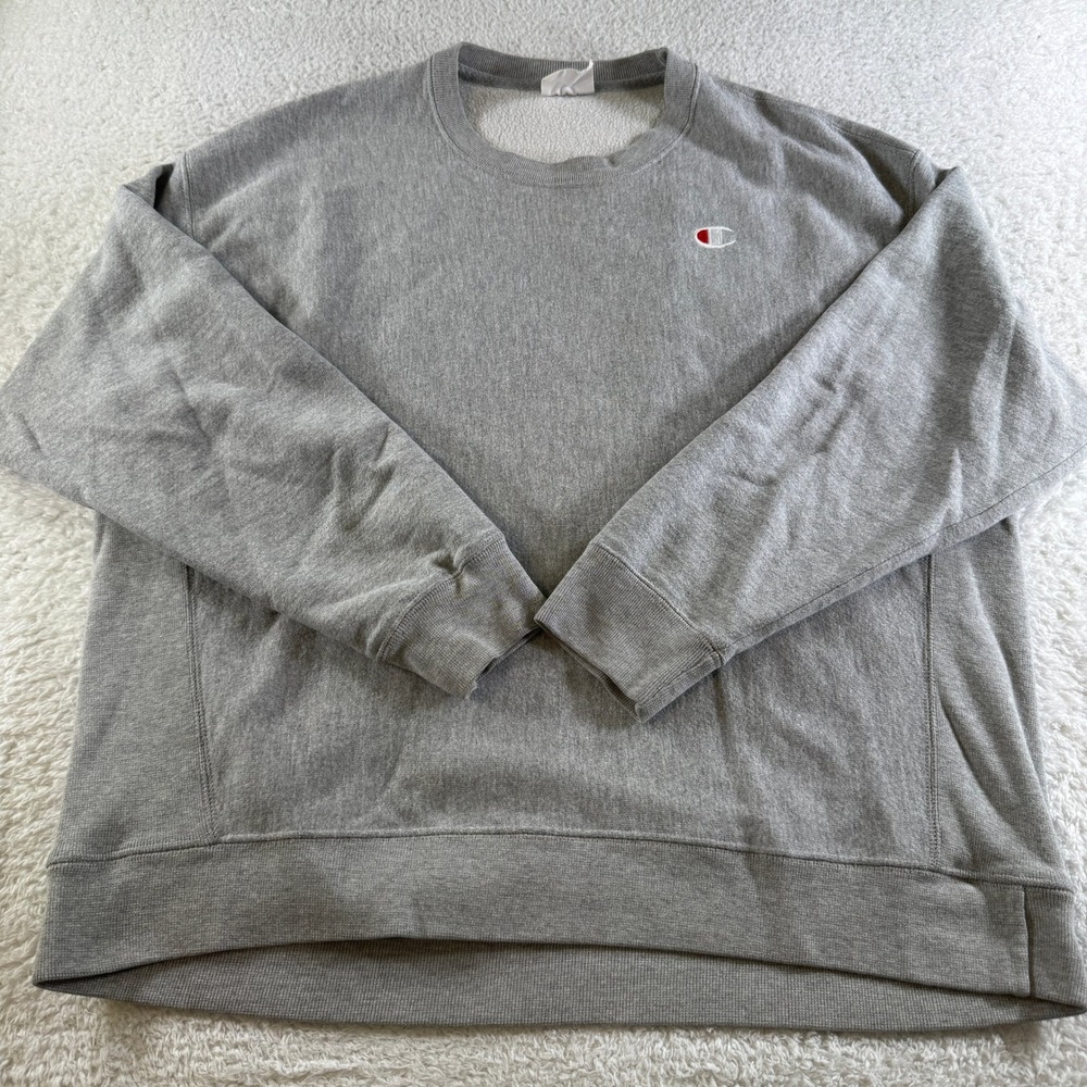 Champion Sweatshirt Womens 2XL Gray Excellent Reverse Weave Crewneck Pullover